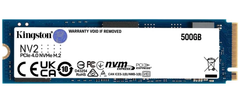 Disco SSD M.2 2280 Kingston NV2 500GB 3D NVMe PCIe 4.0
