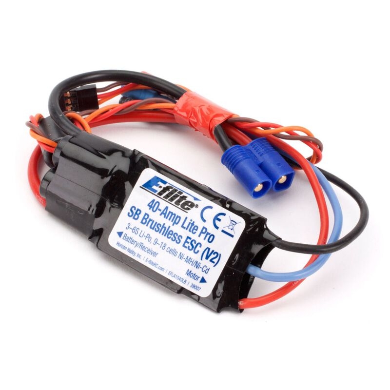 40-amp lite pro switch-mode bec brushless esc (v2)