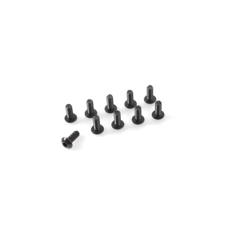 Socket low round head screw, M4X8, Steel (10pcs)