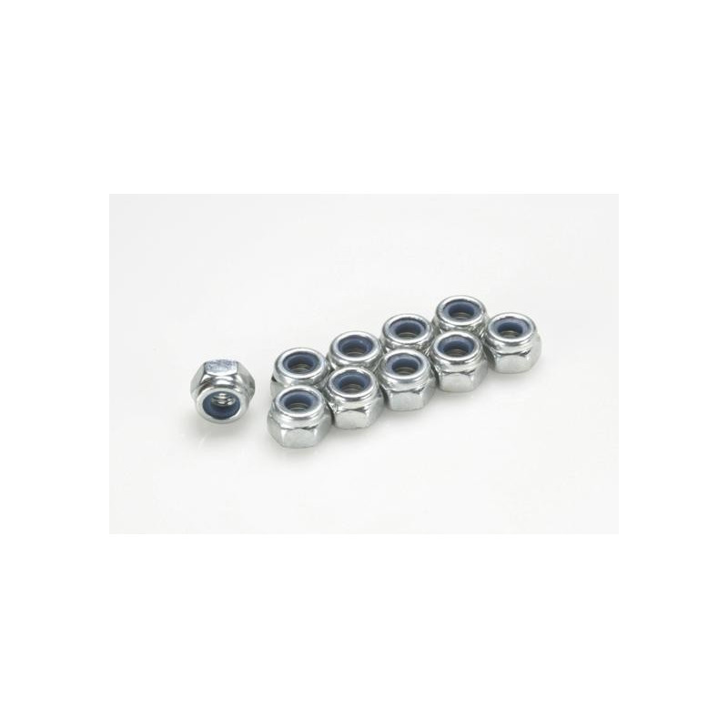 Nylstop nut, M3, Galvanized Steel (10pcs)