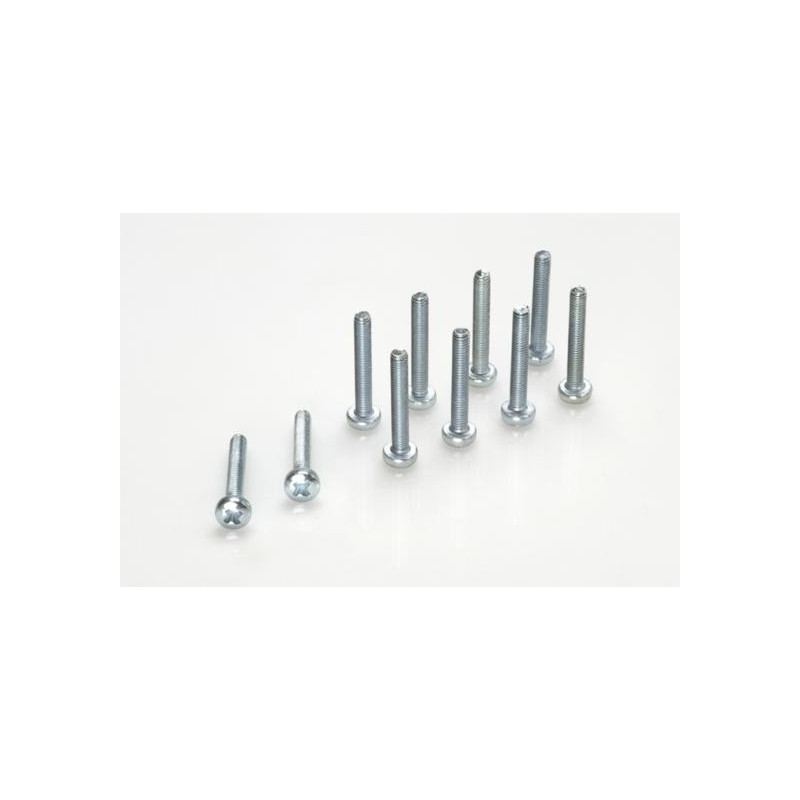 Pan head screw, M4X25, Galvanized Steel (10pcs)