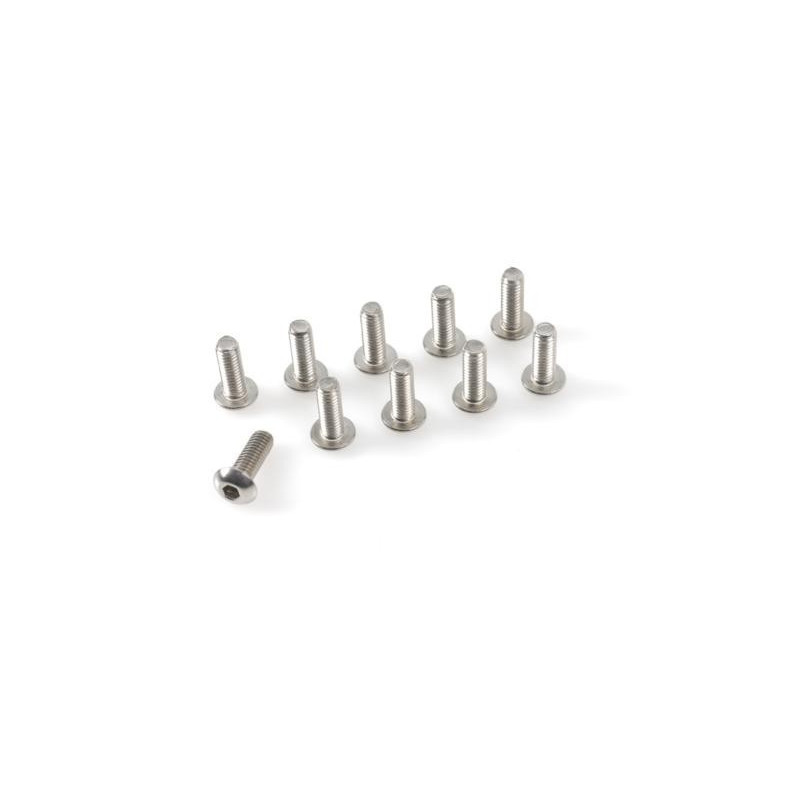 Socket low round head screw, M4X6, Inox (10pcs)