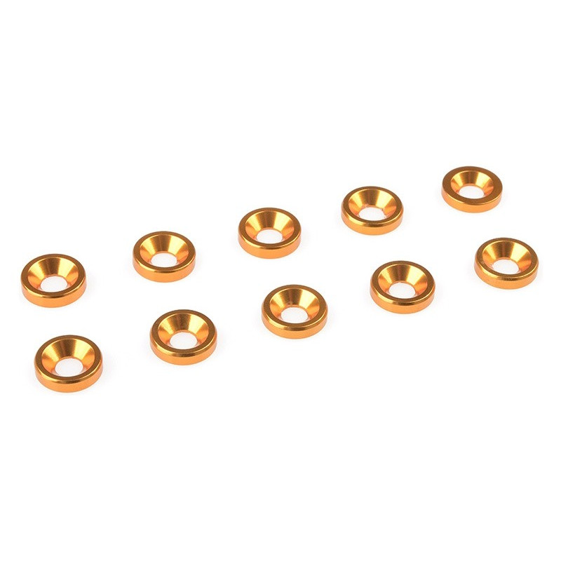 Washer M5 Gold for countersunk screws, Aluminium (10pcs)