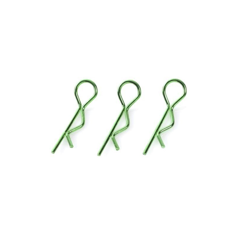 Body Clips 1/8 Green , Large, 45 Bent (10Pcs)