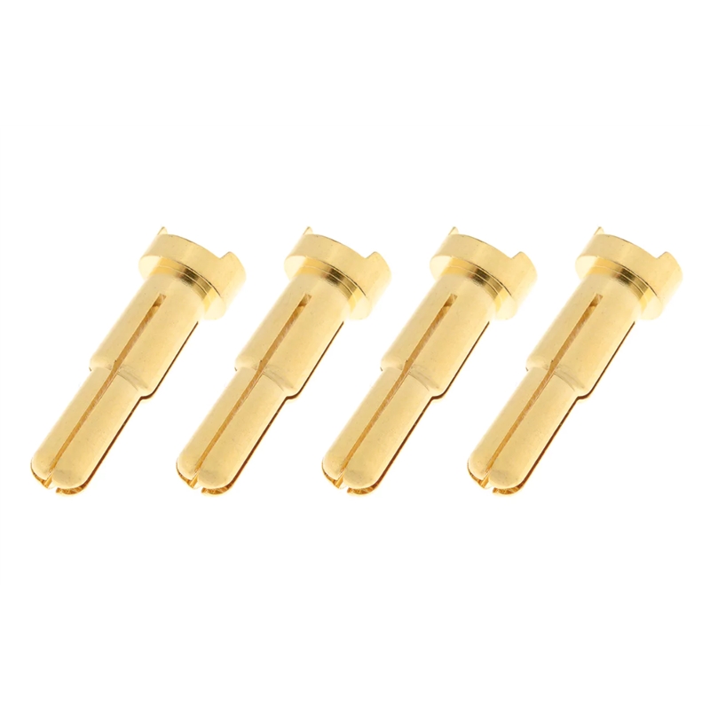 Connector - 4.0 - 5.0mm - Gold Plated 90 Deg - Male - 4 pcs