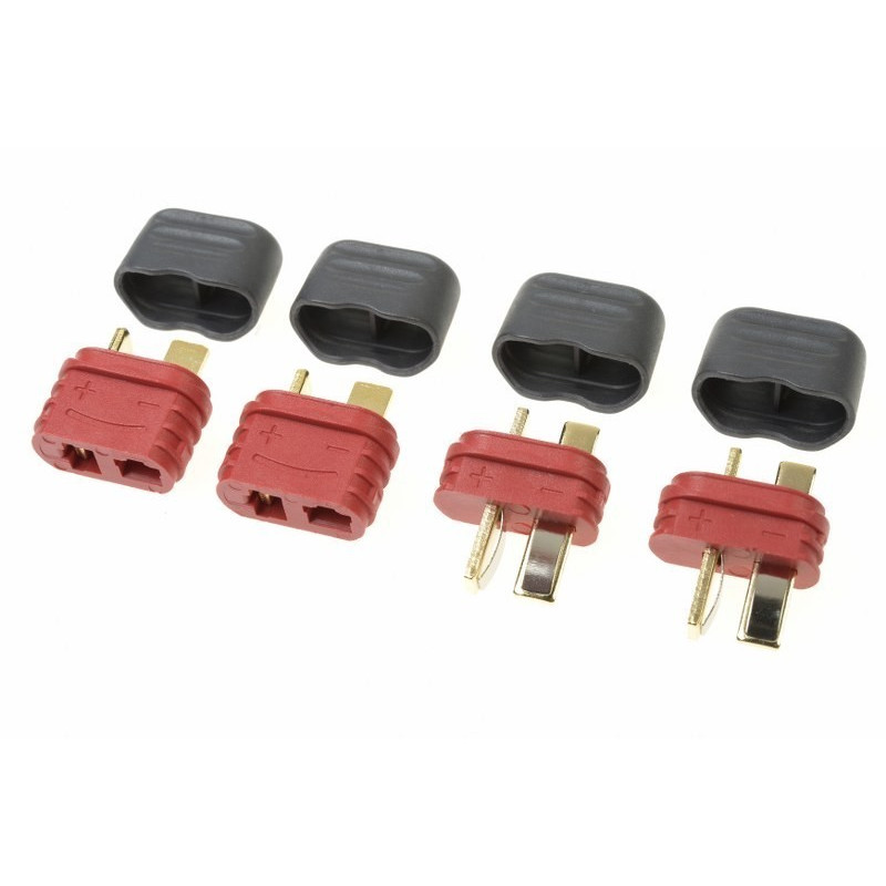 Connector - Deans - Gold Plated w/ Cap - Male + Female 2pcs