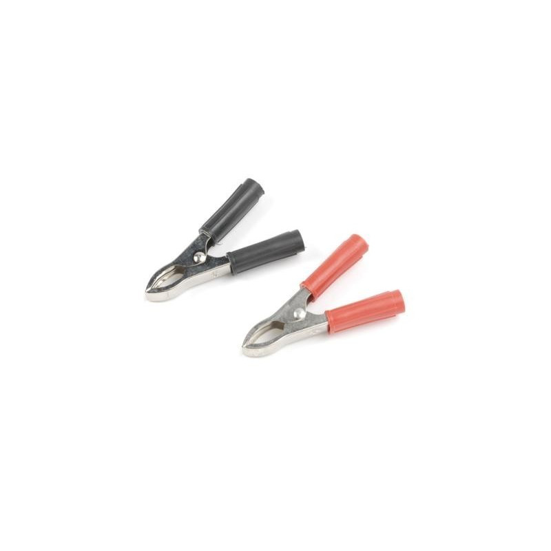 Alligator Battery clamps large, Red & Black (1set)