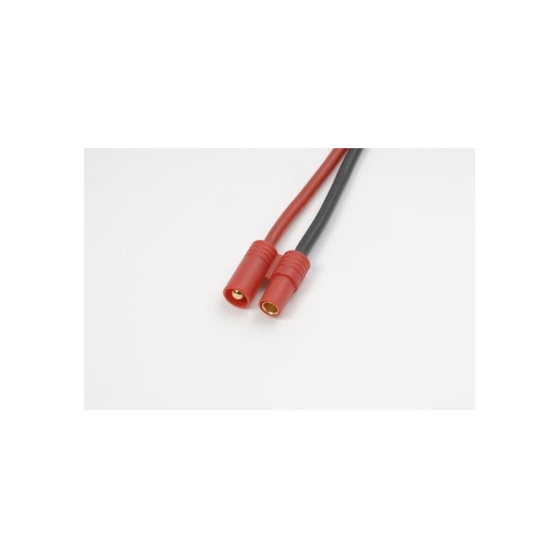 3.5mm gold connector, Male, silicon wire 14AWG, 10cm (1pc)