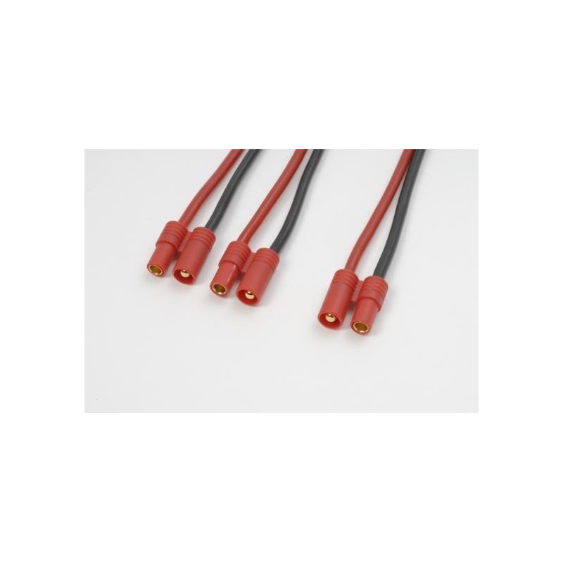Y-lead Parallel 3.5mm gold connector, silicon wire 14AWG (1pc)