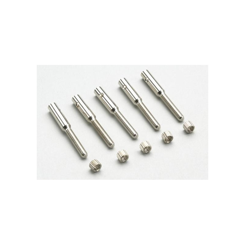 Aluminium Threaded Coupler M2 for carbon Tube diam. 6mm (5pcs)
