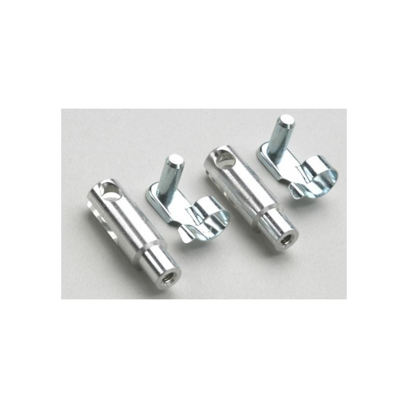 Aluminium clevis heavy duty w/ safety clip M4 (2pcs)