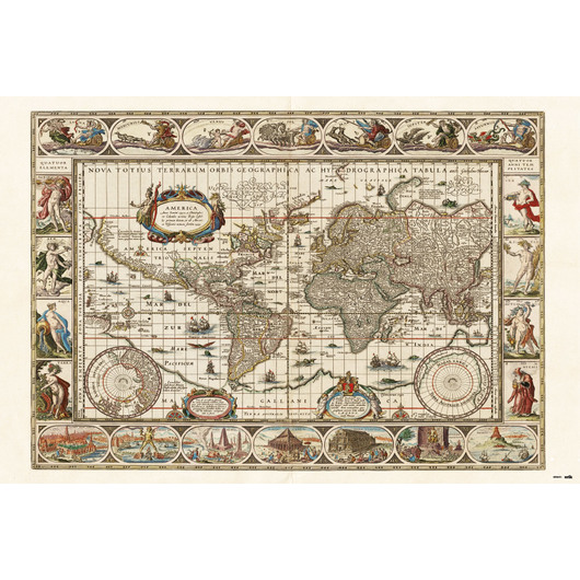 POSTER MAPA DO MUNDO ANTIGO