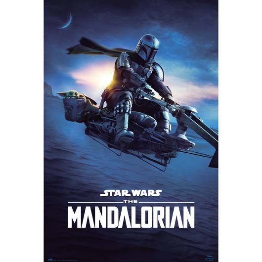 POSTER STAR WARS THE MANDALORIAN SPEEDER BIKE 2