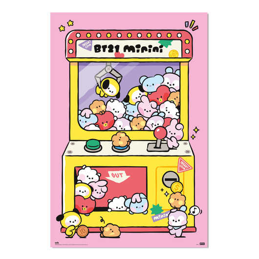 POSTER BT21 ARCADE MACHINE