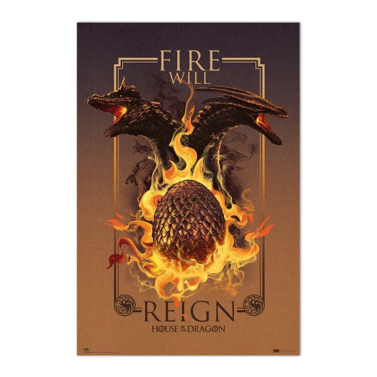 POSTER A GUERRA DOS TRONOS A CASA DO DRAGÃO FIRE WILL REIGN