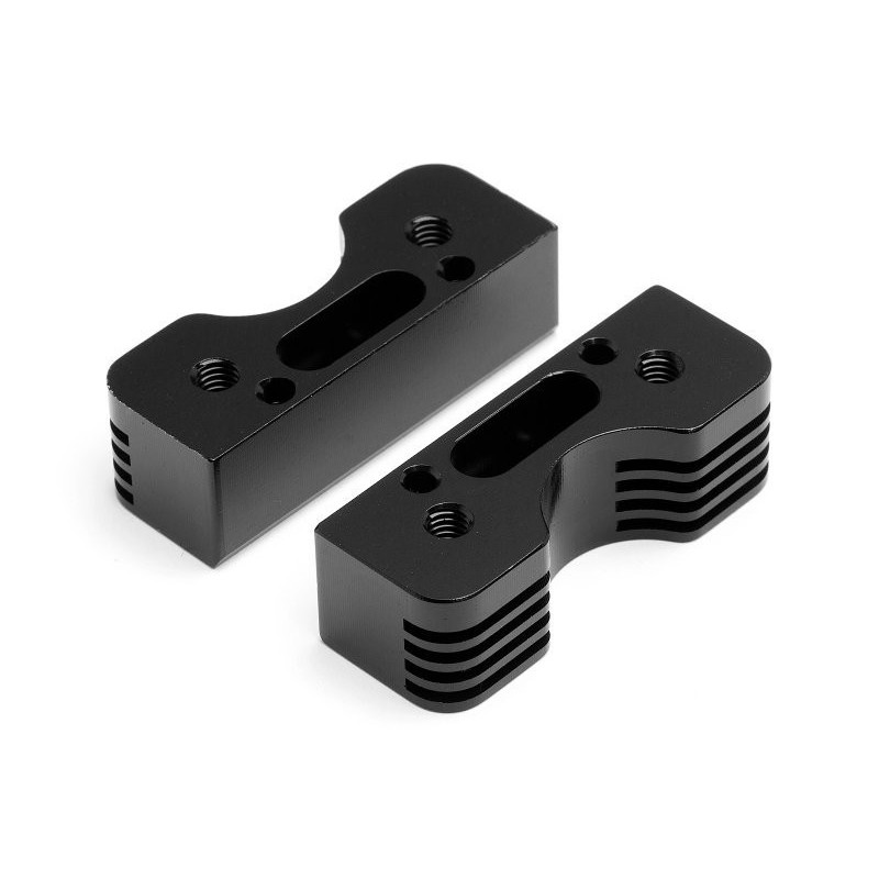 CNC Engine Cooling Mount Set Trophy Series (Black)