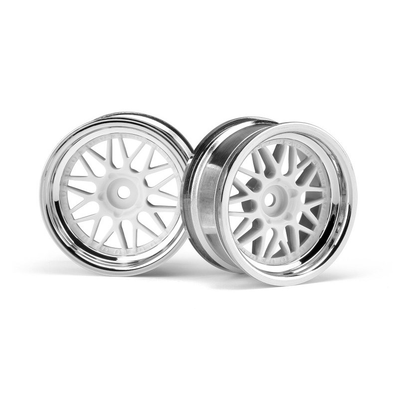 HRE C90 WHEEL 26MM CHROME/WHITE (6MM OFFSET/2PCS)