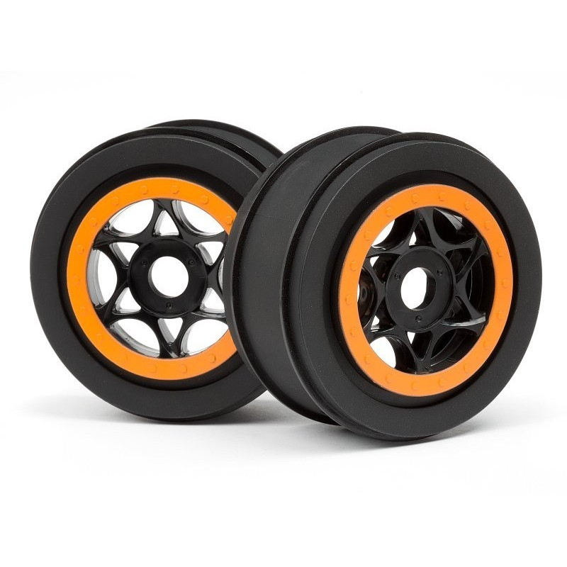 AH-64 WHEEL BLACK/ORANGE (42x83mm/2pcs)