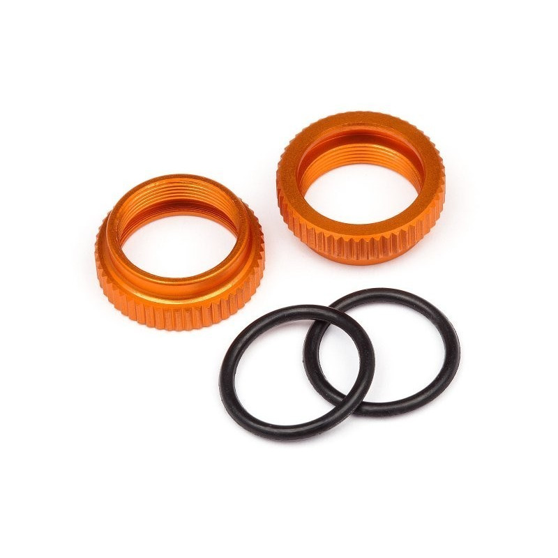 ALUMINUM SHOCK ADJUSTER (ORANGE/2PCS)