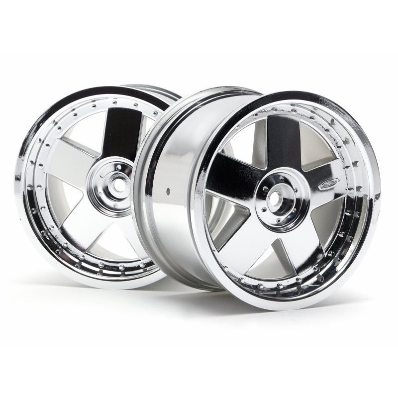 GT 5 Wheel Chrome 83x56mm/2pcs