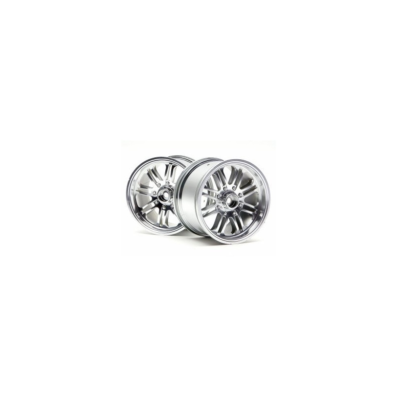 8 SPOKE WHEEL SATIN CHROME (83X56MM/2PCS)