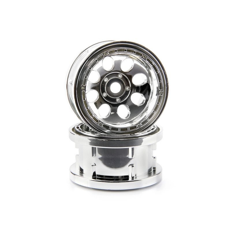 ROCK 8 BEAD LOCK WHEEL CHROME (55x36mm/2pcs)