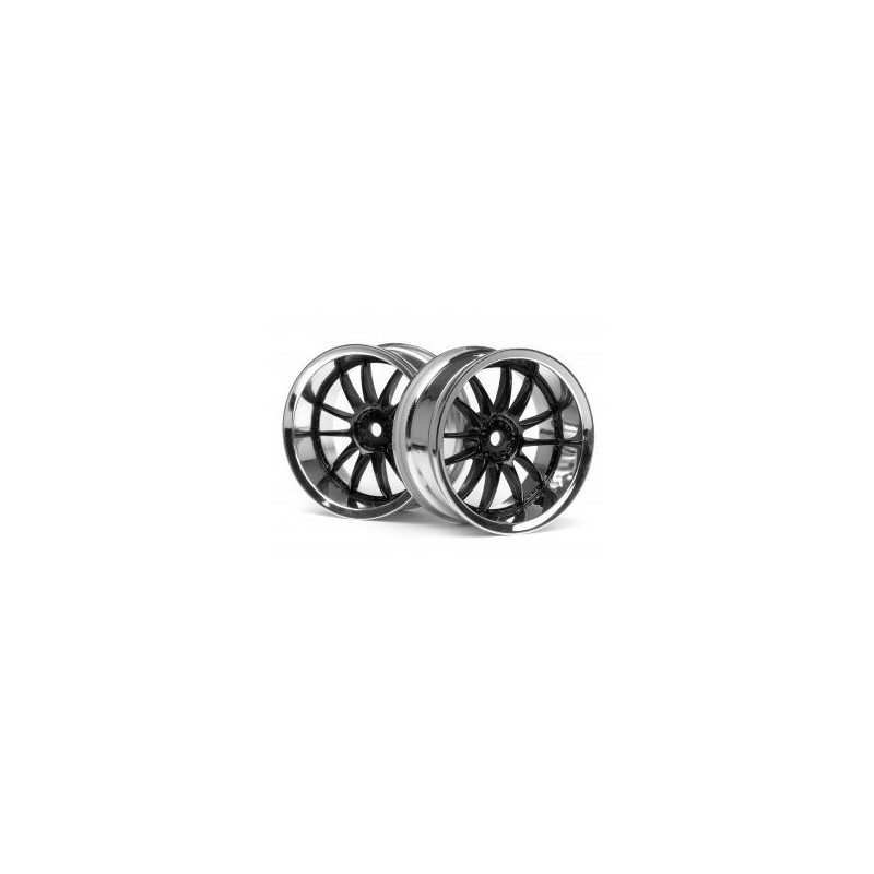 WORK XSA 02C WHEEL 26mm CHROME/BLACK (6mm OFFSET)