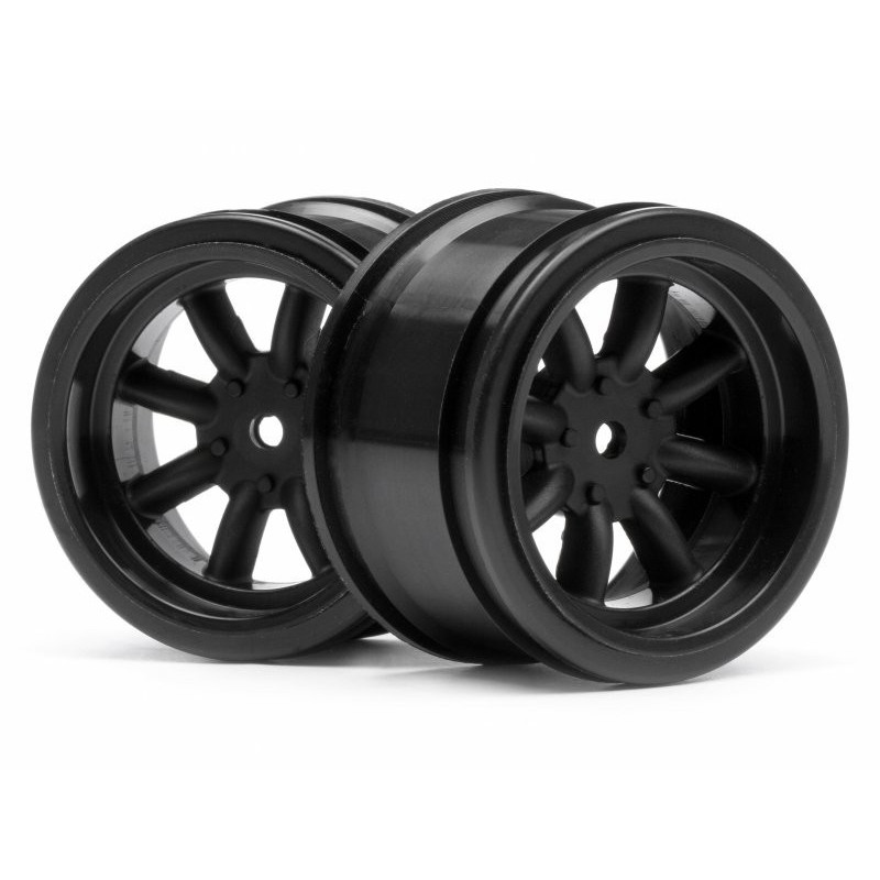 VINTAGE 8 SPOKE WHEEL 31mm BLACK 6mm OFFSET