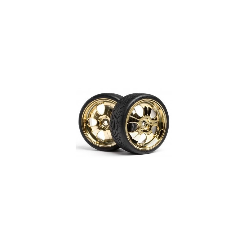 MOUNTED SUPER LOW TREAD TIRE (GOLD/4pcs)