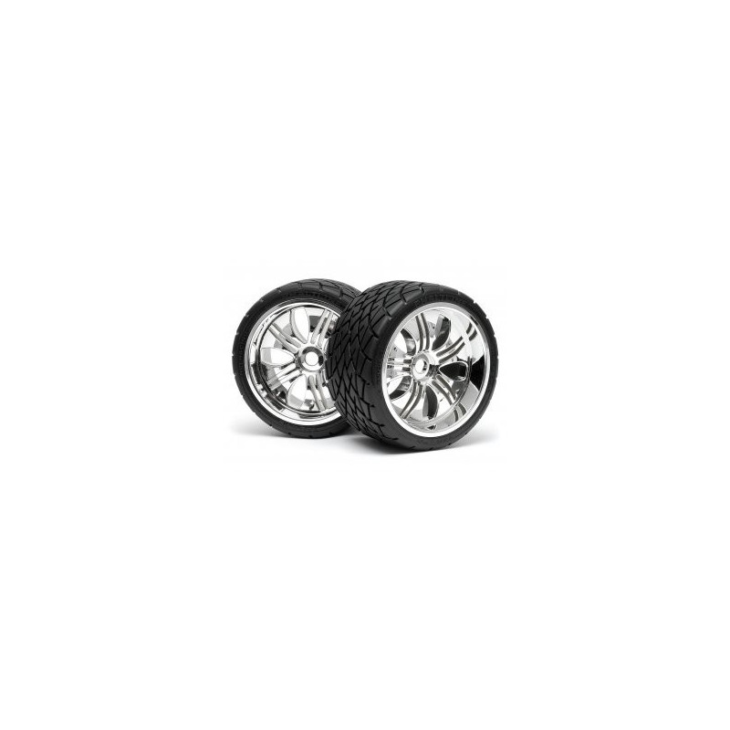 Mount Phaltline Tyre (140x70mm) Tremor Wheel Chrome/Savage