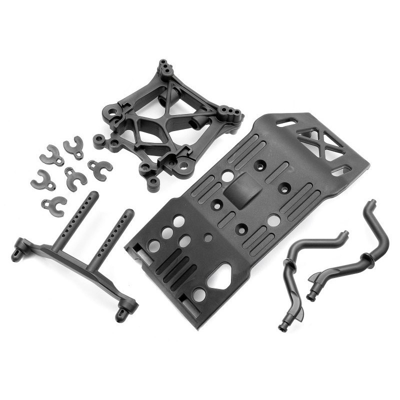 Skid Plate/Body Mount/Savage X Shock Tower Set