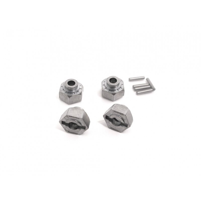 HEX WHEEL HUB 12MM (SILVER/4PCS)