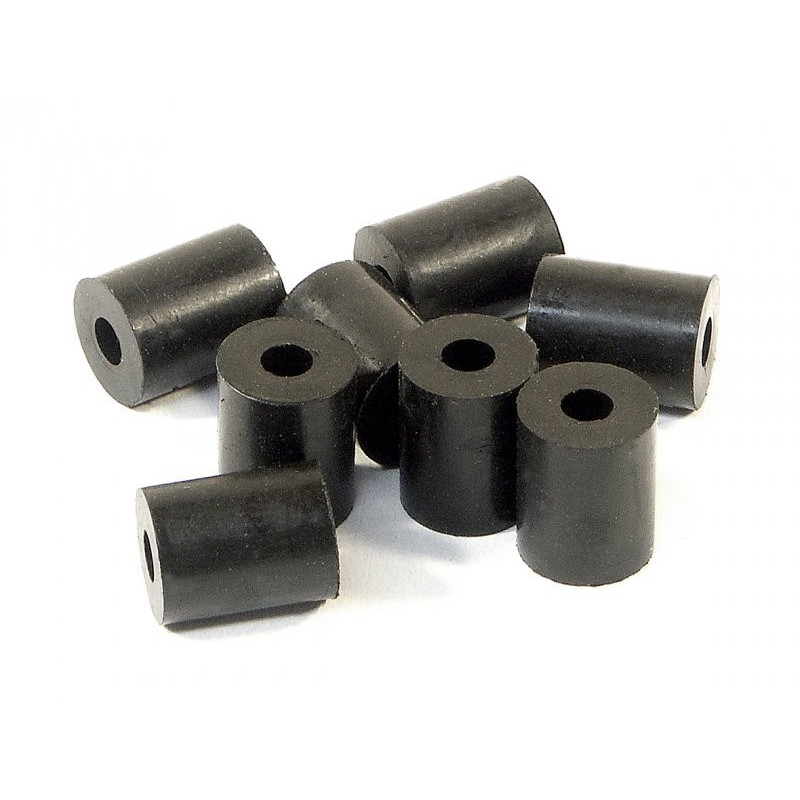 RUBBER TUBE 3 X 8 10MM (SHAPED/BLACK/8PCS)