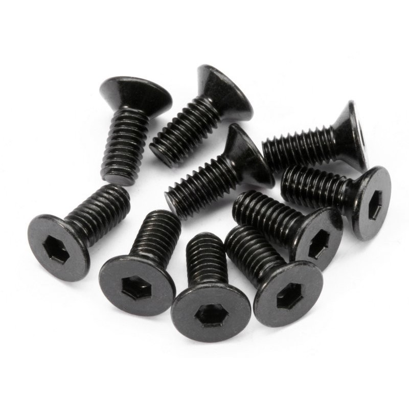 FLAT HEAD SCREW M4X10MM (HEX SOCKET/10PCS)