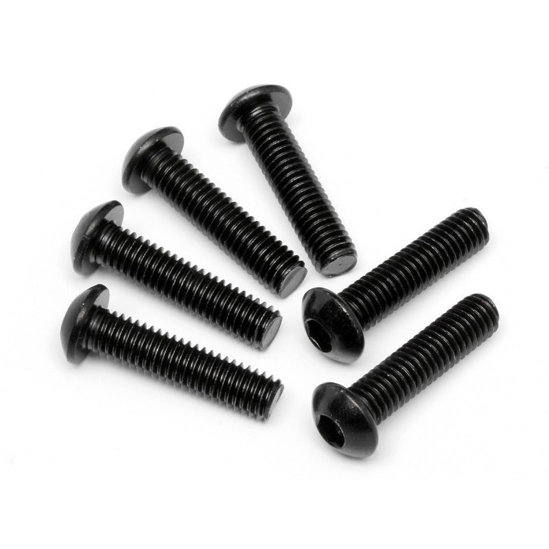 BUTTON HEAD SCREW M6x25mm (HEX SOCKET/6pcs)