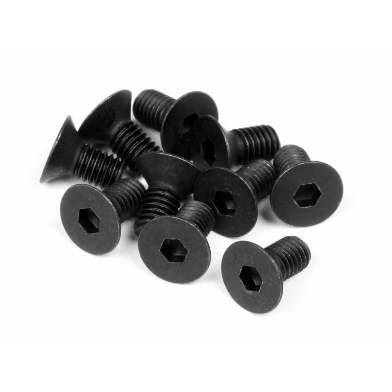 FLAT HEAD SCREW M3x6mm (HEX SOCKET/10pcs)