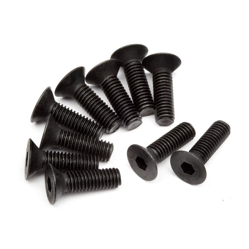 FLAT HEAD SCREW M3X10MM(HEX SOCKET/10PCS)