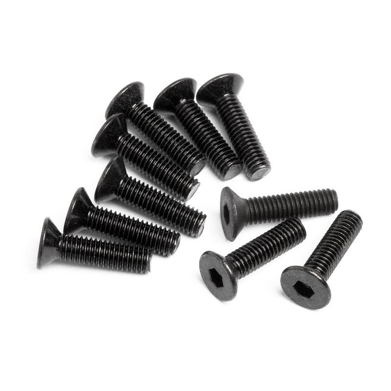 FLAT HEAD SCREW M3X12MM (HEX SOCKET/10PCS)