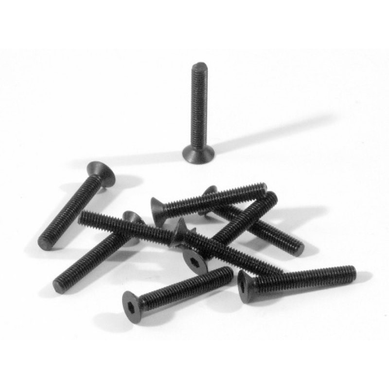 FLAT HEAD SCREW M3X20MM (HEX SOCKET/10PCS)