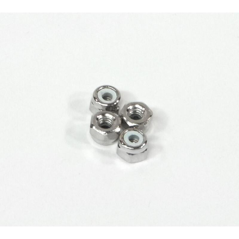 NYLON NUT M2.6 (SILVER/4PCS)