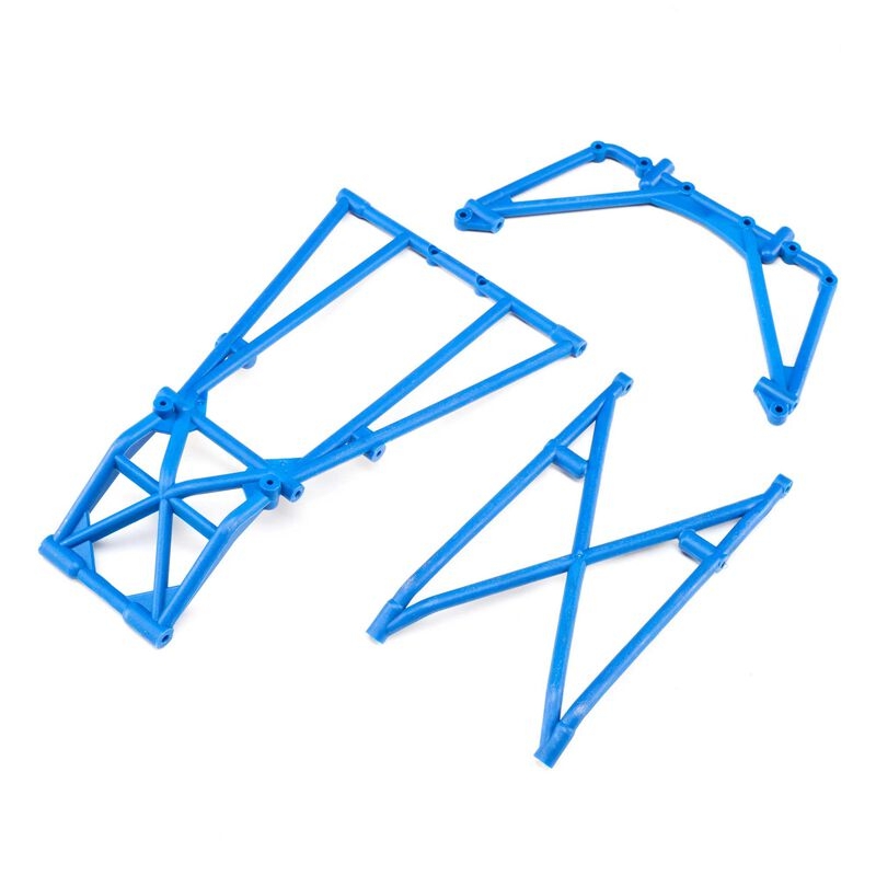 Rear cage and hoop bars, blue: lmt