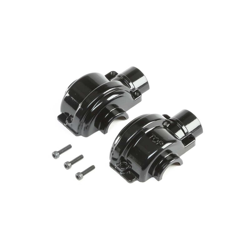 Aluminum diff case, black: lst/2, 3xl-e