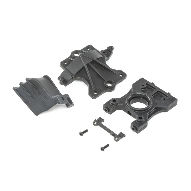 Center diff standoff,topplate,& gear cover: e