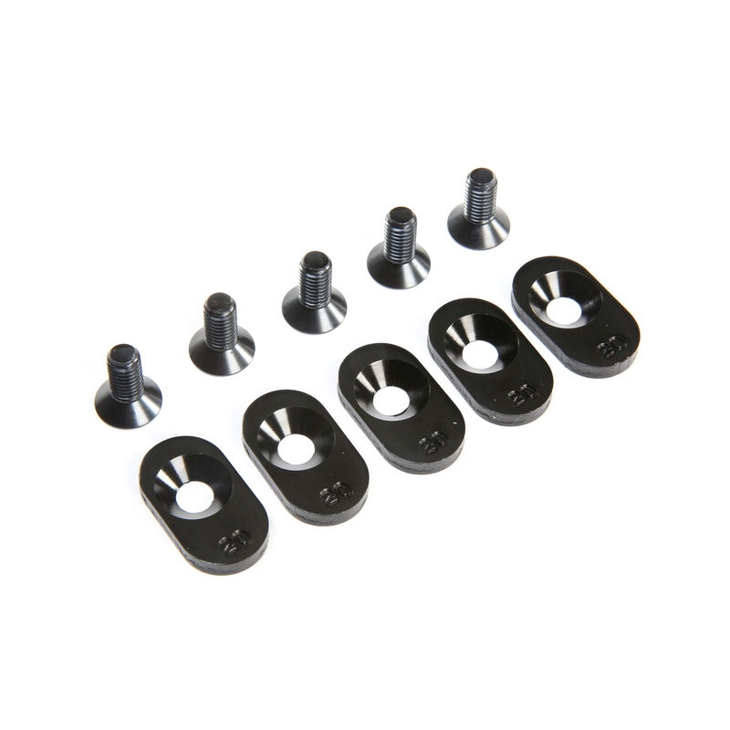 Enginemntinsert&screws, blk, 20t(5): 5ive-t 2.0
