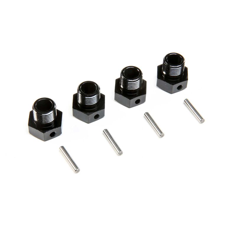 17mm wheel hex, black (4): sbr 2.0