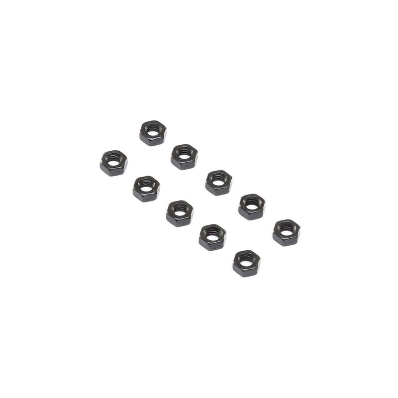 Flat nut, stl, m4 (10)