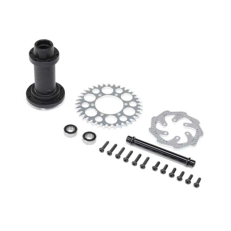Complete rear hub assembly: pm-mx