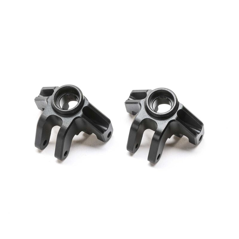 Steering spindle set, aluminum, black: mini lmt