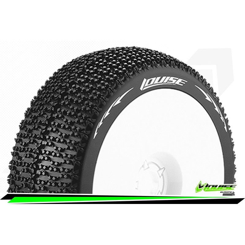 B-MAGLEV - 1-8 Buggy Tire Set - Mounted - Super Soft - White - Image 2