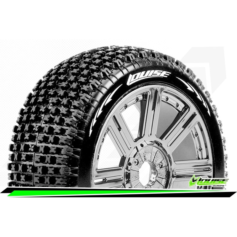 B-PIRATE - 1-8 Buggy Tire Set - Mounted - Super Soft - Black